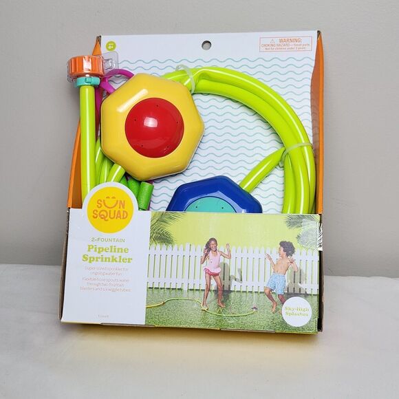 Sun Squad Pipeline Play Sprinkler 2 Fountain New In Box Children's - Picture 1 of 2